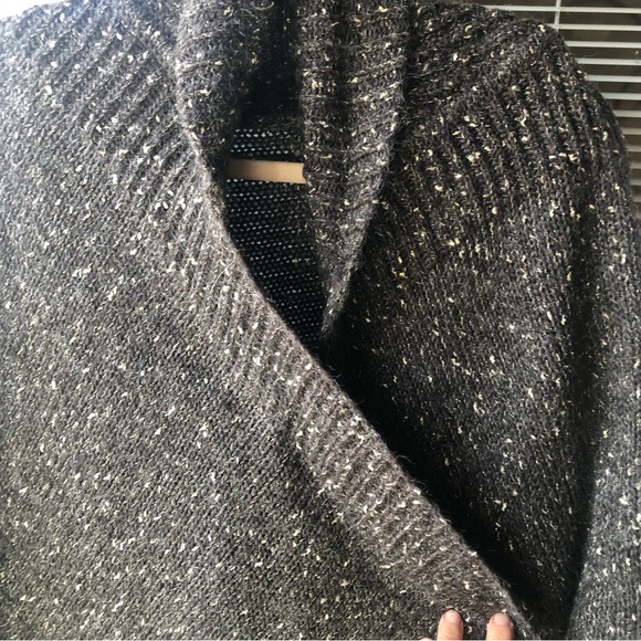 Lane Bryant 18/20 dolman slv charcoal/gold wool acrylic sweater good condition - Picture 5 of 11